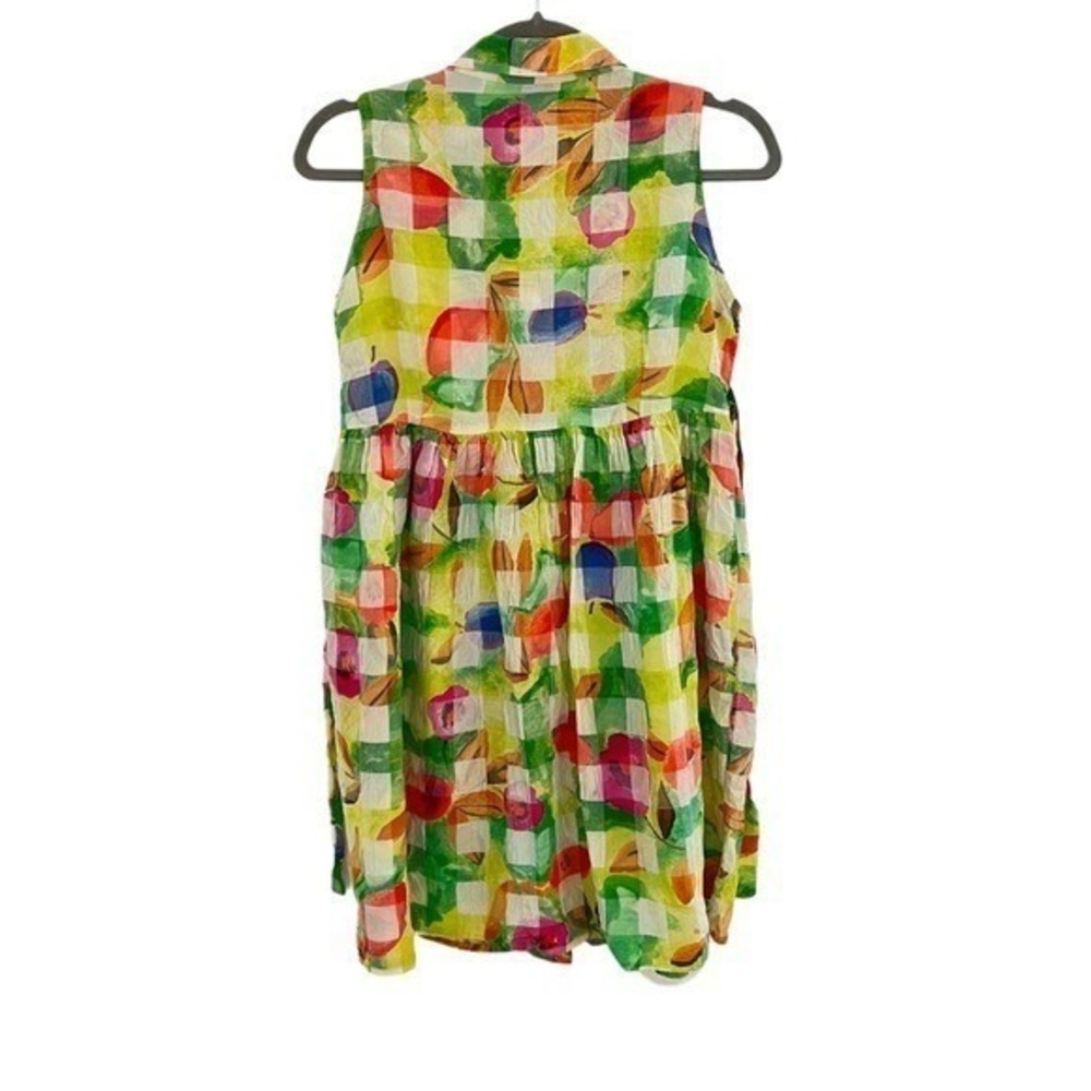 Ci Sono Vintage Multicolor Check Floral Boho Dress S - Picture 2 of 8